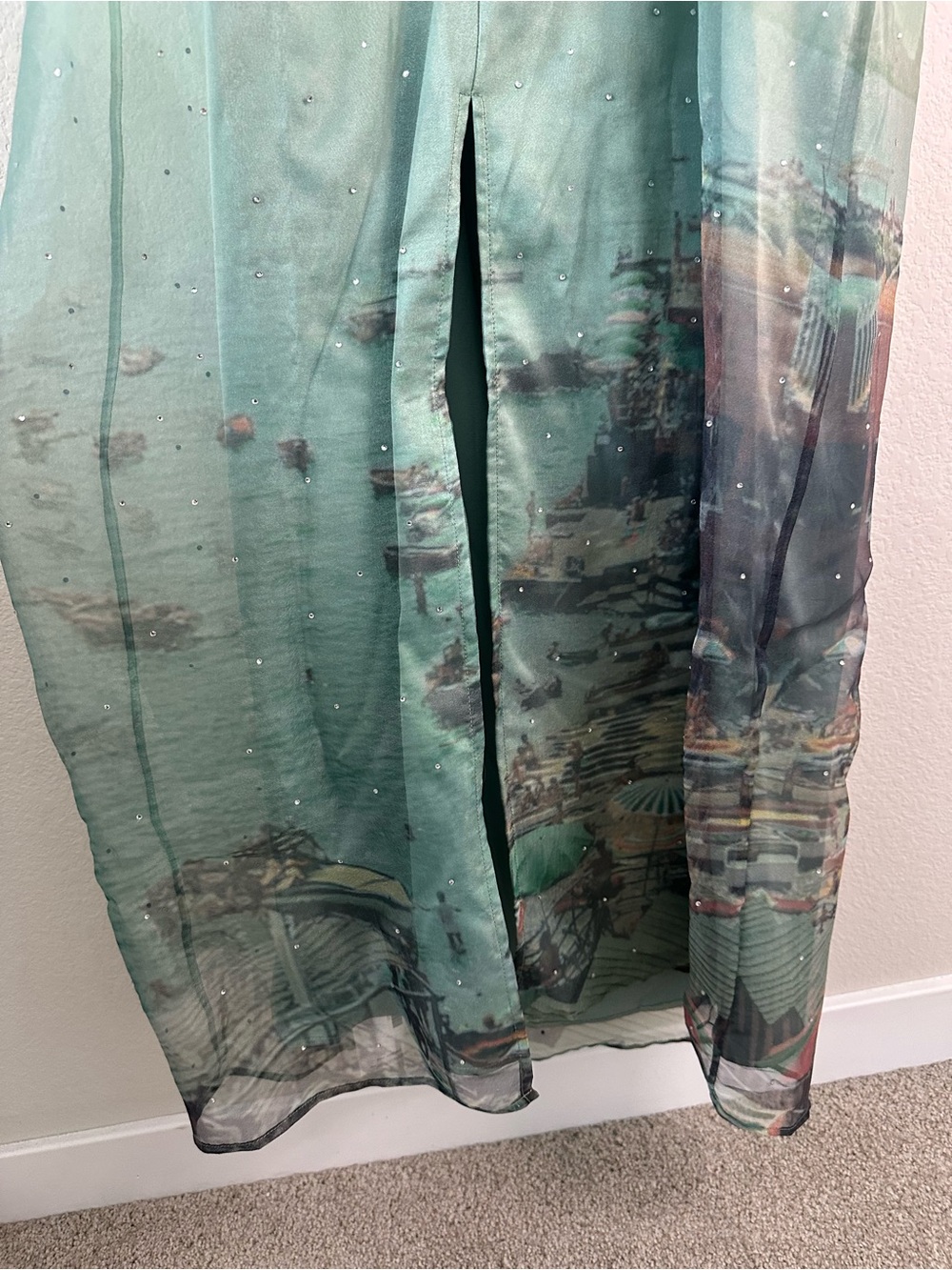 STAUD Endless Summer Amara Emblished Maxi Dress SZ US 8 NWT - Picture 9 of 10